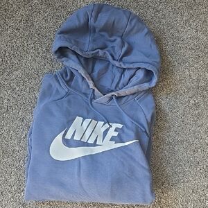 Nike Classic Blue Pullover Hoodie Sz L